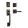 Prestige Spyglass Handleset Handleset with Deadbolt Door Lever and Rosette