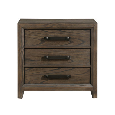 Table de chevet 3 en noyer foncé