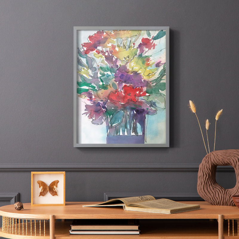 «Garden P pièces II», reproduction encadrée - bois massif, Gris, H 10 po x l 8 po