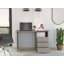 Bureau d'ordinateur avec trois tiroirs Bianco