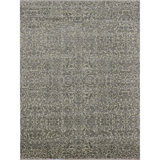 Hand Knotted Damask Area Rug in Brown/Beige