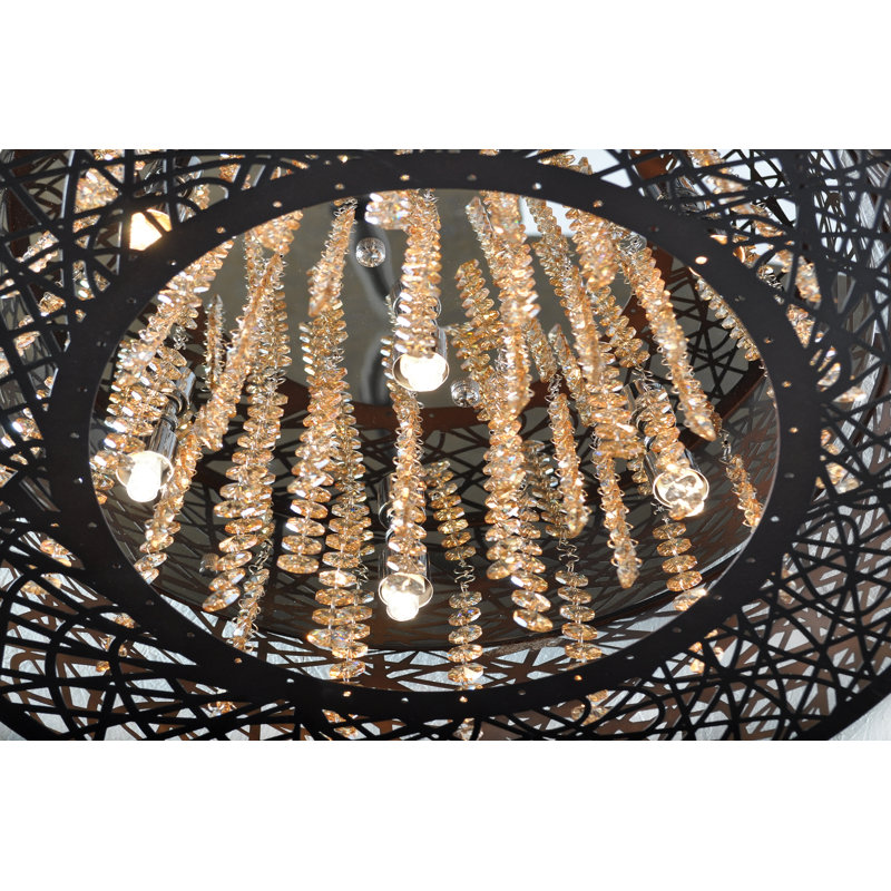 Plafonnier encastré 9 lumières 23,5 po Mascher, Bronze