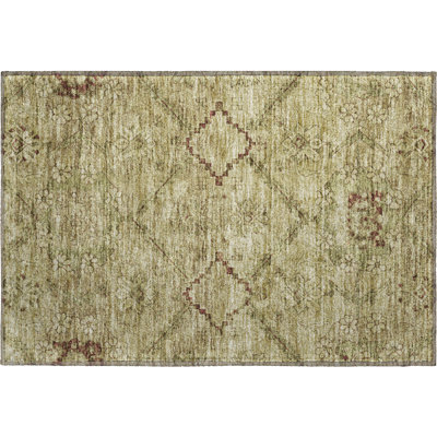 Tapis brun Prisco lavable à la machine de qualité supérieure