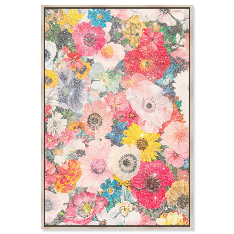 Oliver Gal Photobloom Floral and Botanical - Diamond Dust Framed Canvas Art, 45" H x 30" W, Cream