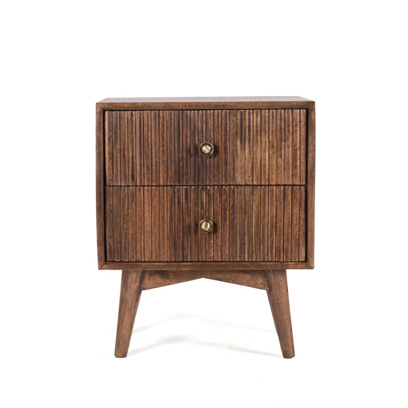 45 cm W Solid Wood Bedside Table