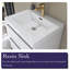 Meuble-lavabo mural simple 24 po avec plateau en marbre de culture Aikin-98747993