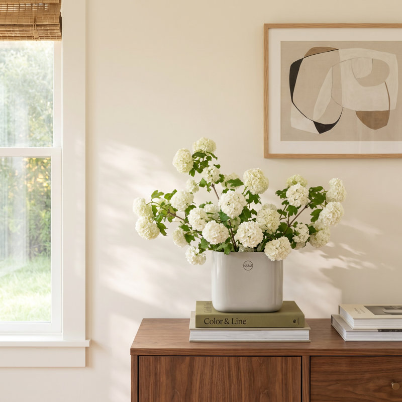 Ceramic Table Vase, Greige