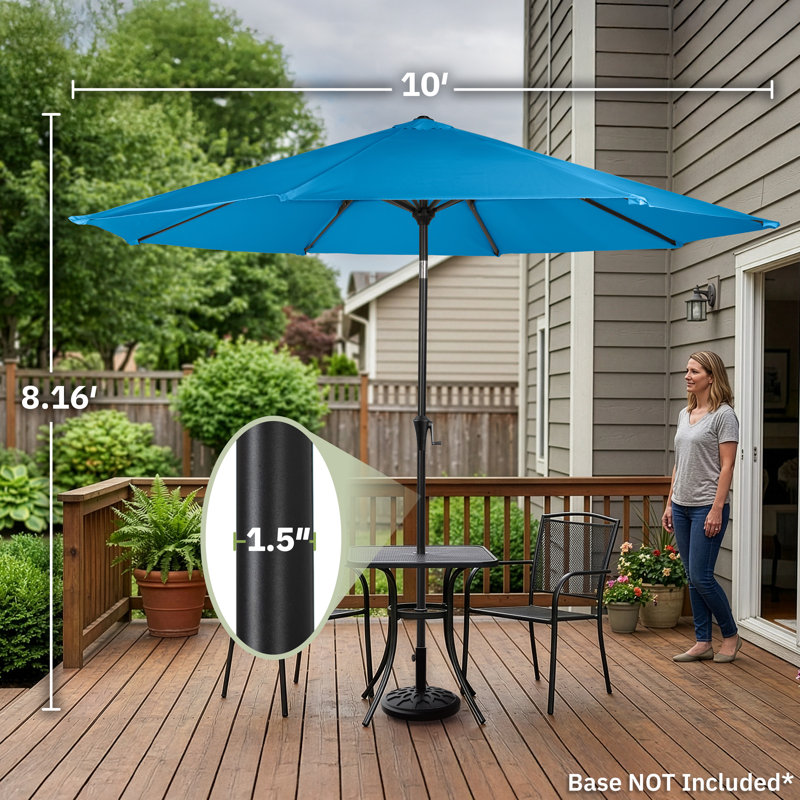 Parasol d'extérieur 10 pi Pure Garden, Bleu éclatant