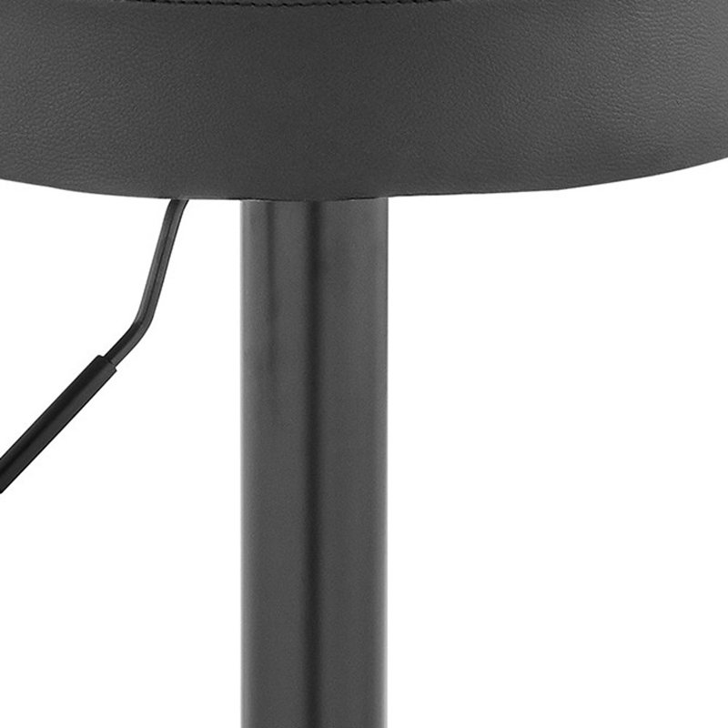 Tabouret de bar réglable en faux cuir gris classique