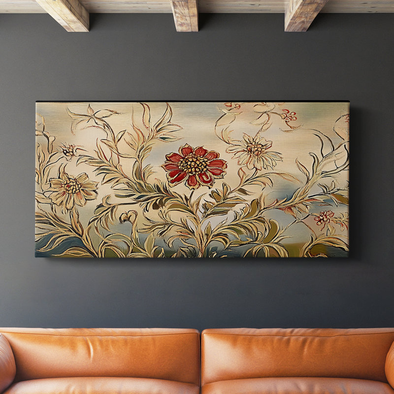 Botanical Series-CECVI- Toile tendue avec châssis - Prêt à accrocher, H 24 po x l 48 po