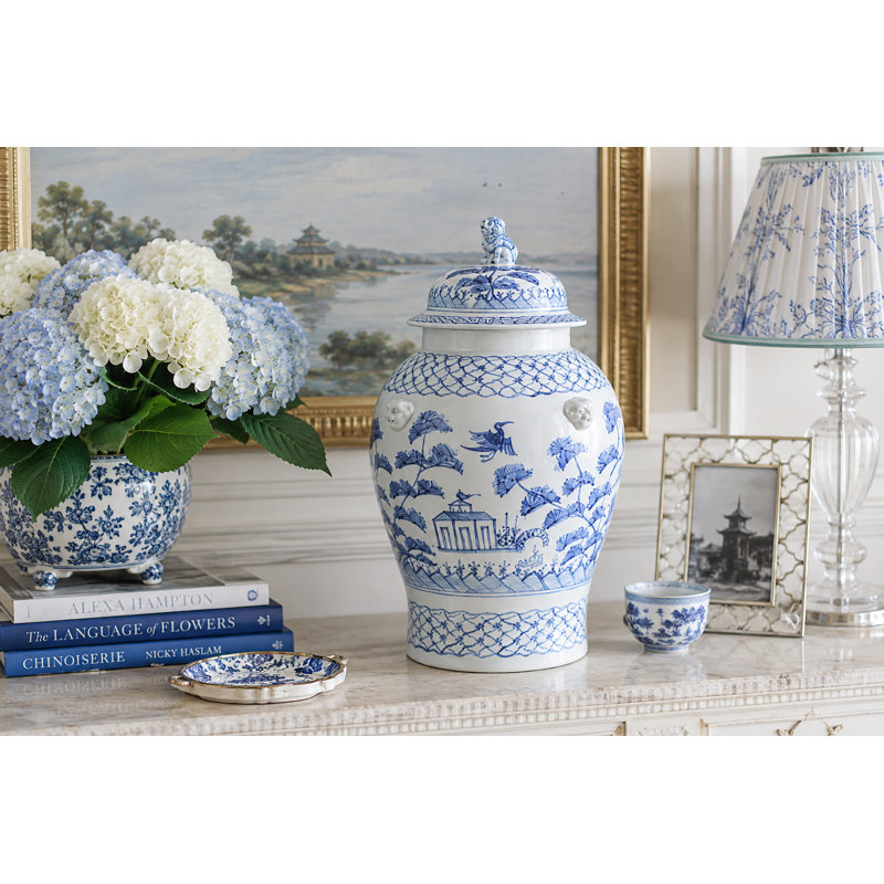 Handmade Porcelain China Jar, Green