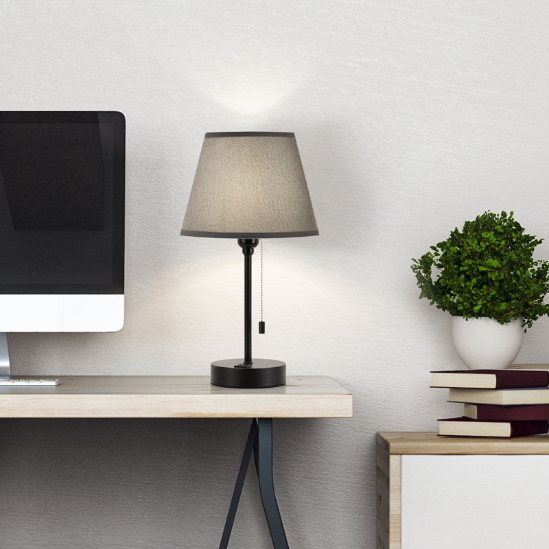 Tiberiu Metal Table Lamp, Gray