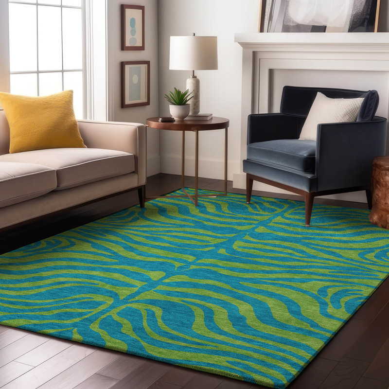 Premium Machine Washable Corum AMF1043 Animal Print Rug, Rectangulaire 8 pi x 10 pi
