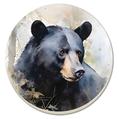 Wilserness Bear 4-Pack Round Tumbled Tile Coaters