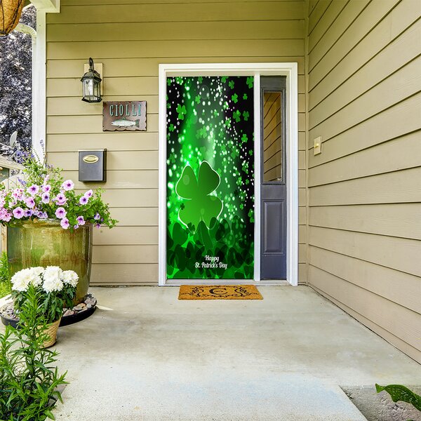 The Holiday Aisle® Happy St. Patrick's Day Door Mural | Wayfair