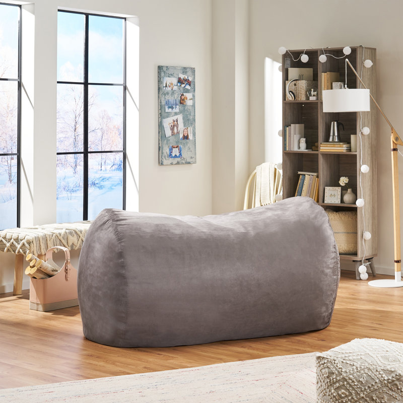 Très grand fauteuil à billes Maltby, Microfibre gris anthracite