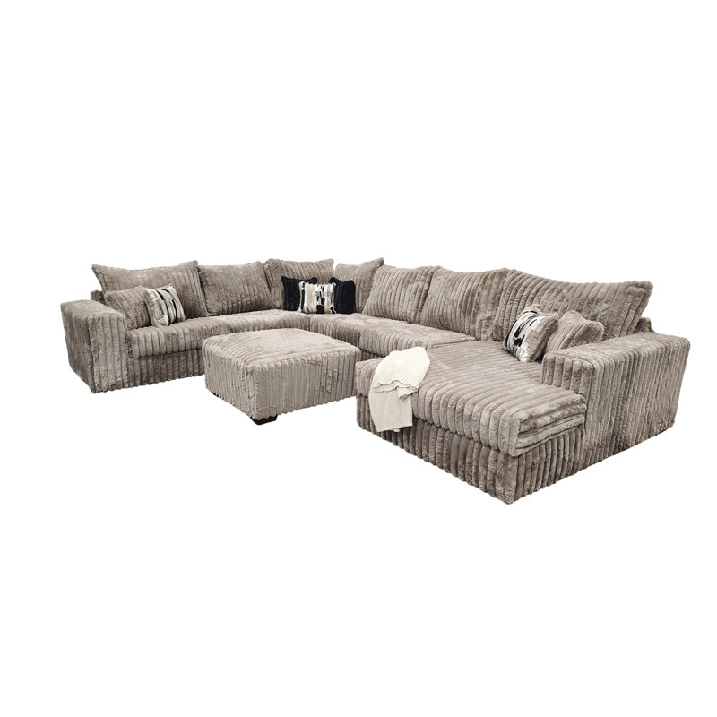Texxan Mocha Sectional + Ottoman
