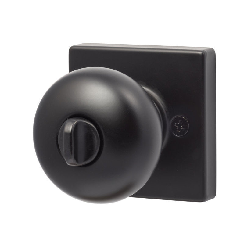 Durango Square Entry Knobset, Flat Black