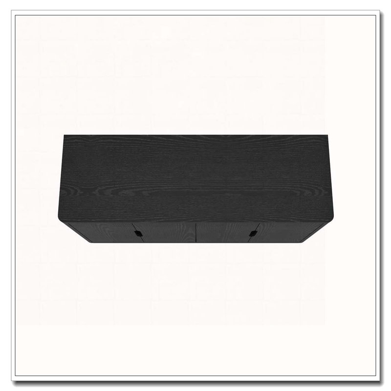 Armoire 4 portes avec rangement, Noir