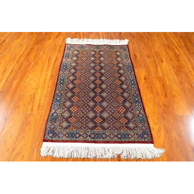 Hereke Silk Rug 3x5 Hand Knotted Silk Area Rug, Turkish Silk Rug, Classic Geometric Carpet, Luxury Handmade Silk Rug