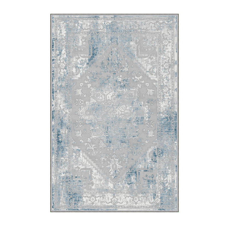 Soft Hall Carpet (2.6 x 4.9 ft), 100% Polyester, 0.3 in Pile Height | Antibacterial, Non-Slip Underside, 650 g/m² | Machine Washable, 3D Digital Print | Perfect for Living Room, Entryway & Bedroom Décor
