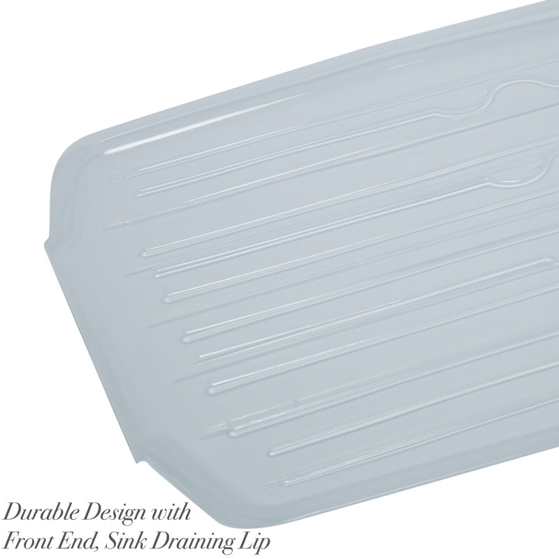 Clear Plastic Countertop Dish Draining Tray