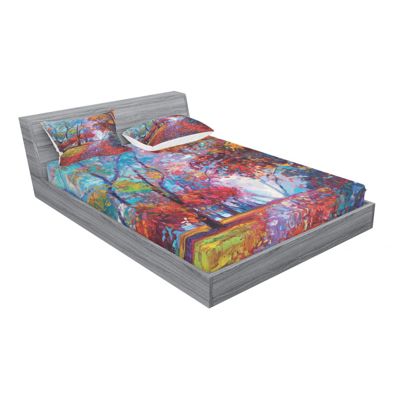 Microfiber Sheet Set, Queen Sheet Set with Fitted Sheet