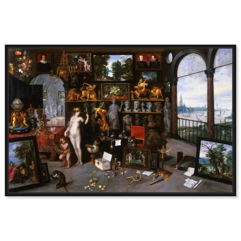 «Art Remedy», toile rétro Portraits, Allégorie de la vue, H 21 po x l 31 po, Cadre flottant noir