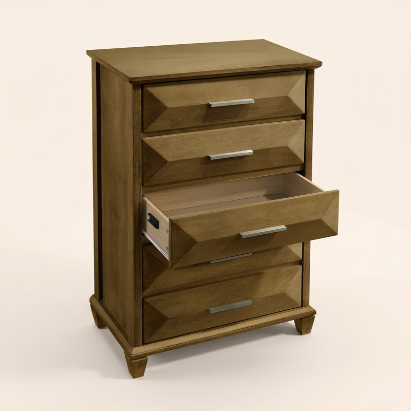 Commode 5 tiroirs Claypoole, Chêne antique