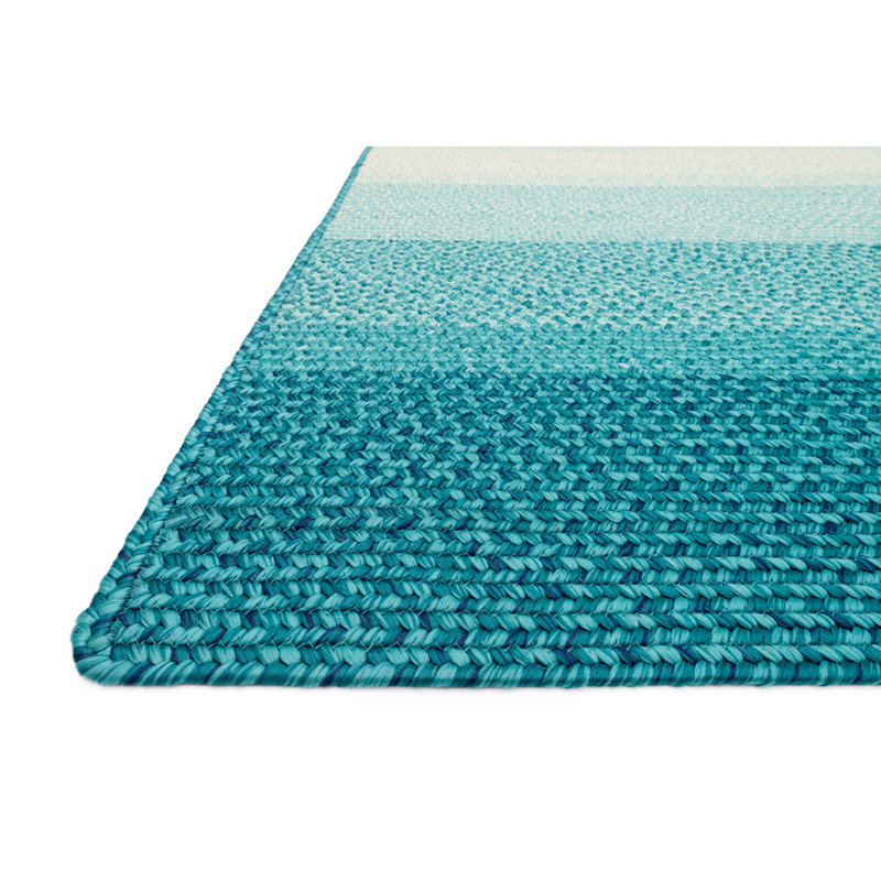 Tapis bleu tressé Garrett
