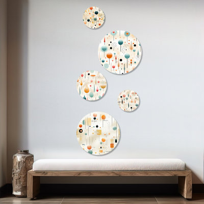 Vanhorn - ensemble d'art mural moderne géométrique rond de 5