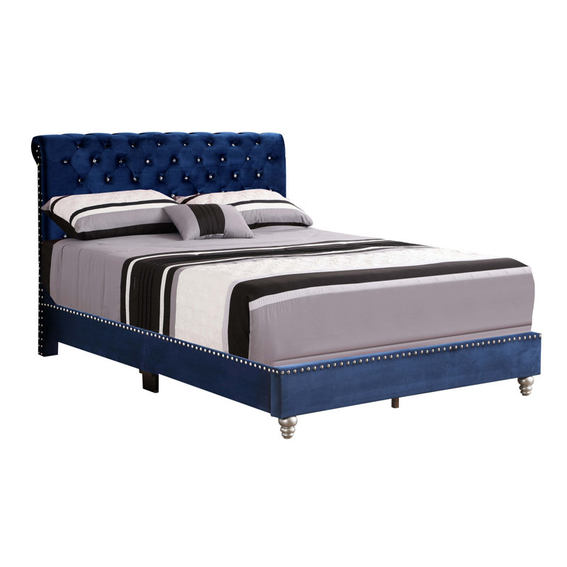 Transitional Upholstered Bed