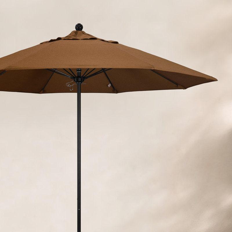 Parasol de marché 9 pi Maria, Sunbrella® teck bruyère