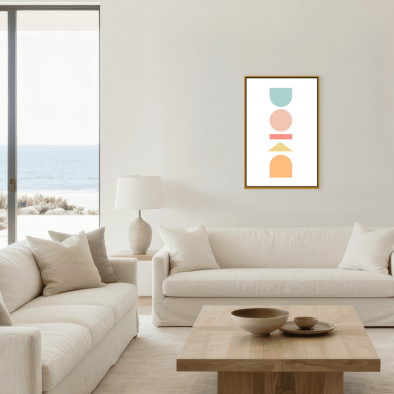 The Shape Of Spring Print by Stefanie Bales, 12" H x 8" W x 2.375" D, Framed Canvas, Gold
