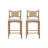 Boho Counter Height Bar Stool With Seagrass Backrest-450379016
