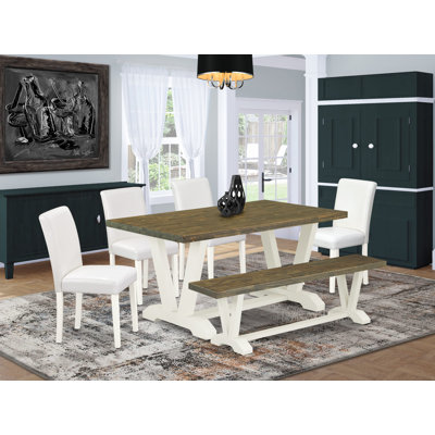 6 - Person Acacia Solid Wood Dining Set by Red Barrel Studio