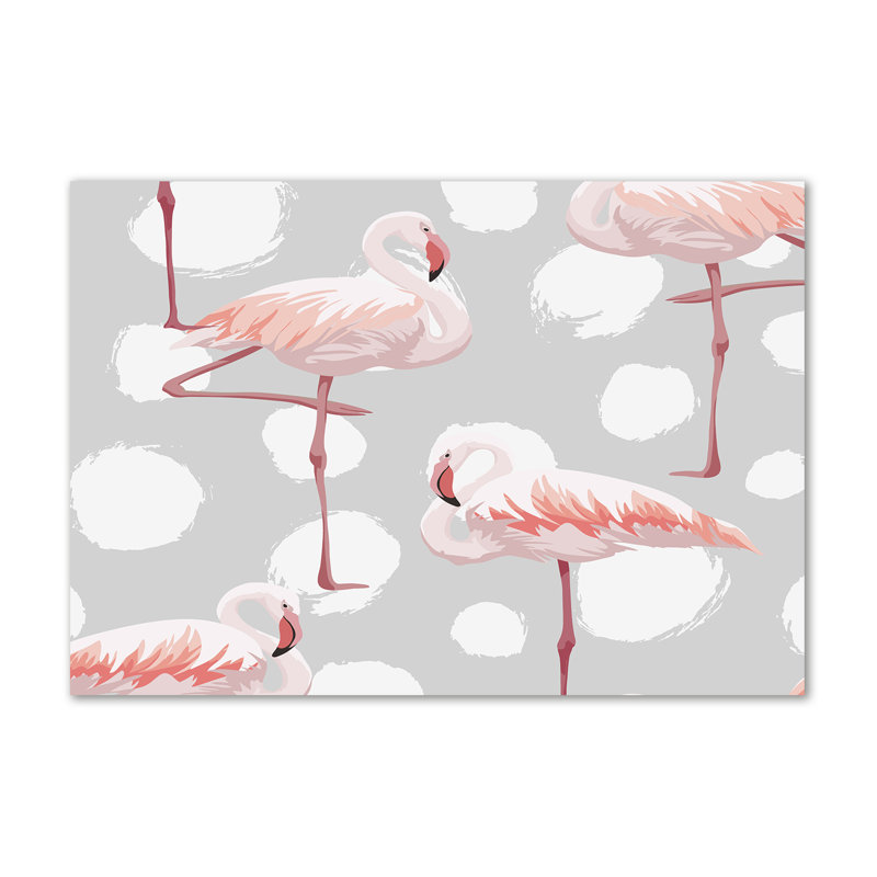 Flamingos - Wrapped Canvas Print