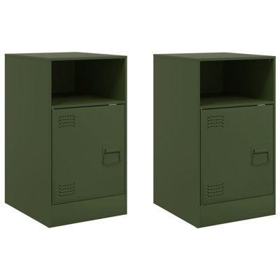 Lars 34.5cm W Steel Bedside Table