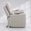 Fauteuil inclinable électrique Marsha en similicuir silicone gris pâle avec fonction de levage, massage et position zéro gravité pour un confort optimal