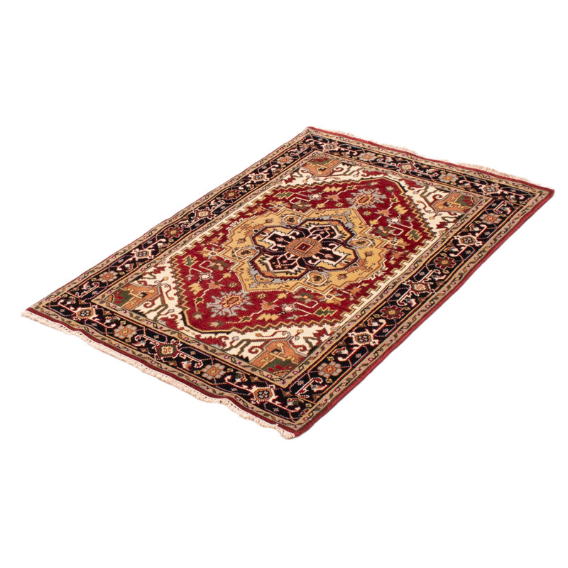 One-of-a-Kind 4'2" X 6' New Age Wool Area Rug in