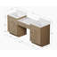 Meuble-lavabo double 78 po avec comptoir en quartz de Carrare-117788033