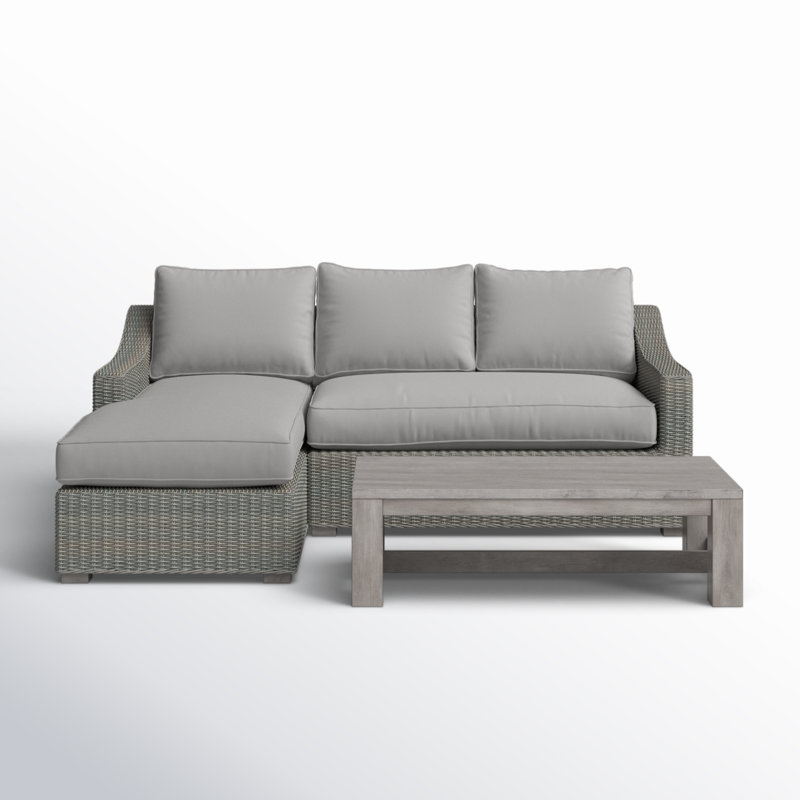 Ensemble de conversation modulaire avec coussins 3 pièces Colligan