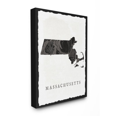 « marbleed massachusetts state silhouette », impression