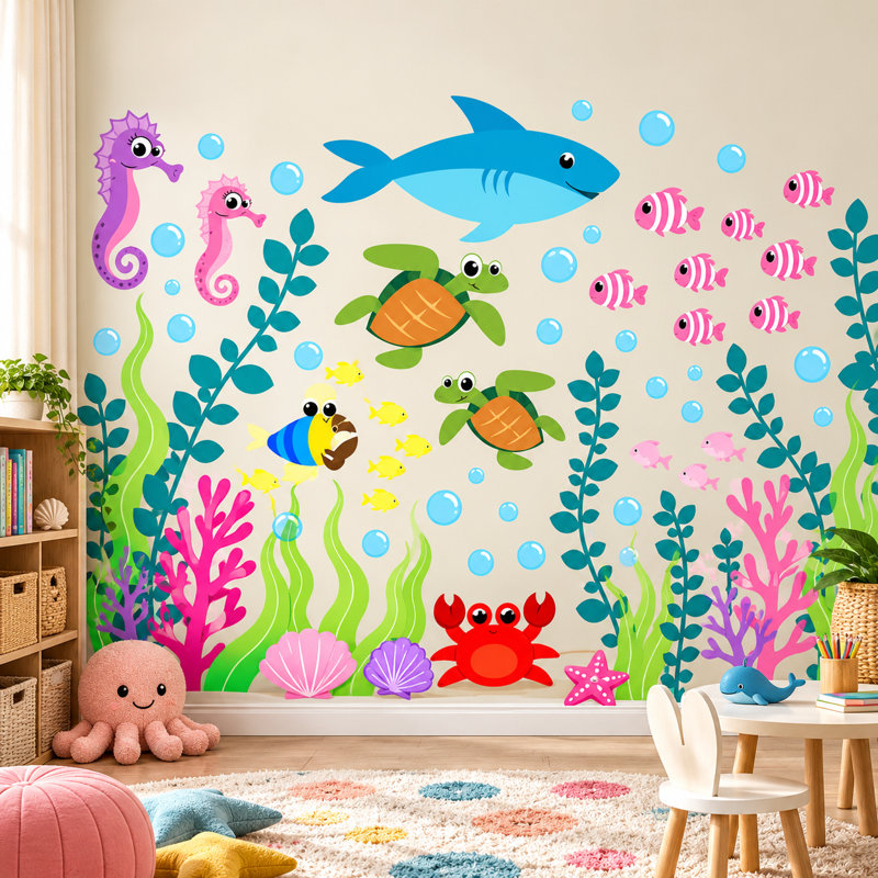 Décalcomanie murale Sous la mer et océanique, Schéma B