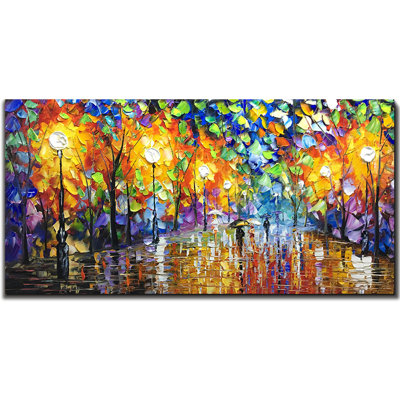 " Night Rainy Street " Painting Print