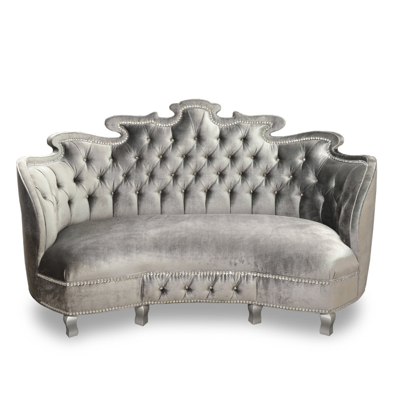 Alexander Velvet Sofa, Slate Velvet