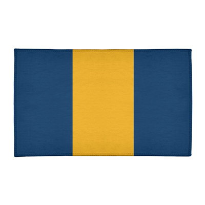 Tapis bleu/jaune