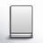 Metal Framed Rectangle Wall Mirror with Shelf-1696030137