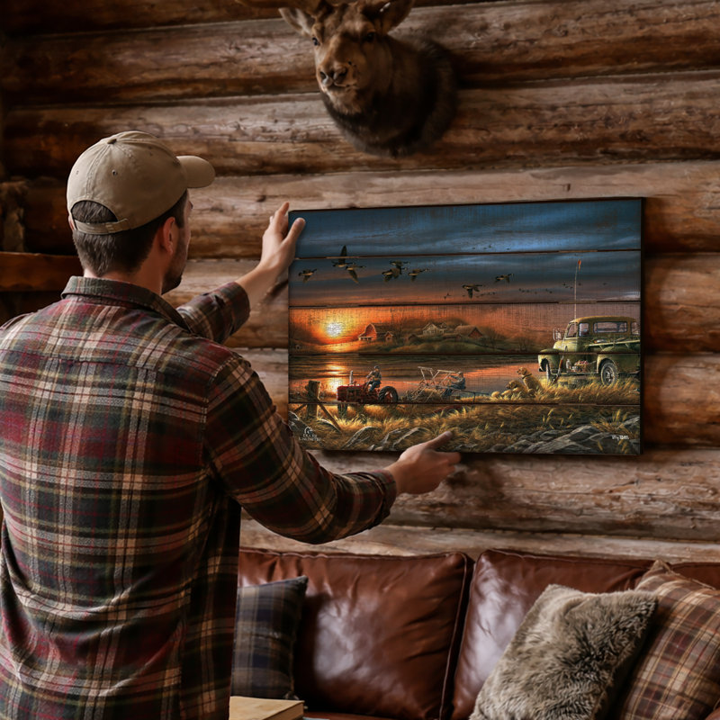 Attente patiente, 45,7 x 55,9 cm, Tableau mural en palette de bois