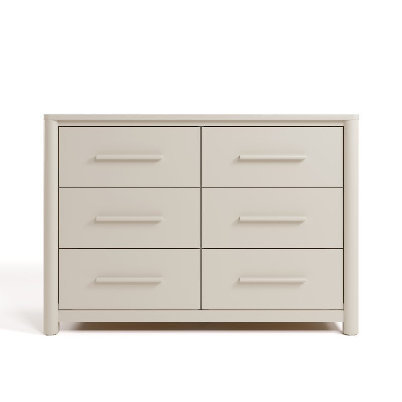 Commode 6 tiroirs Malta, Avoine givrée